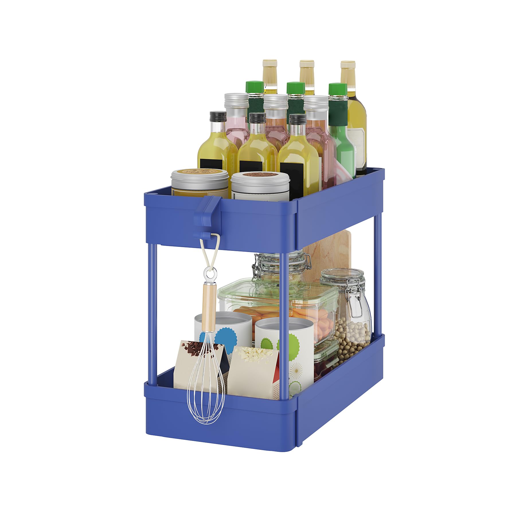 Under Sink Organizers Storage Rack, 2 Tier Under Bathroom Cabinet Shelf ...