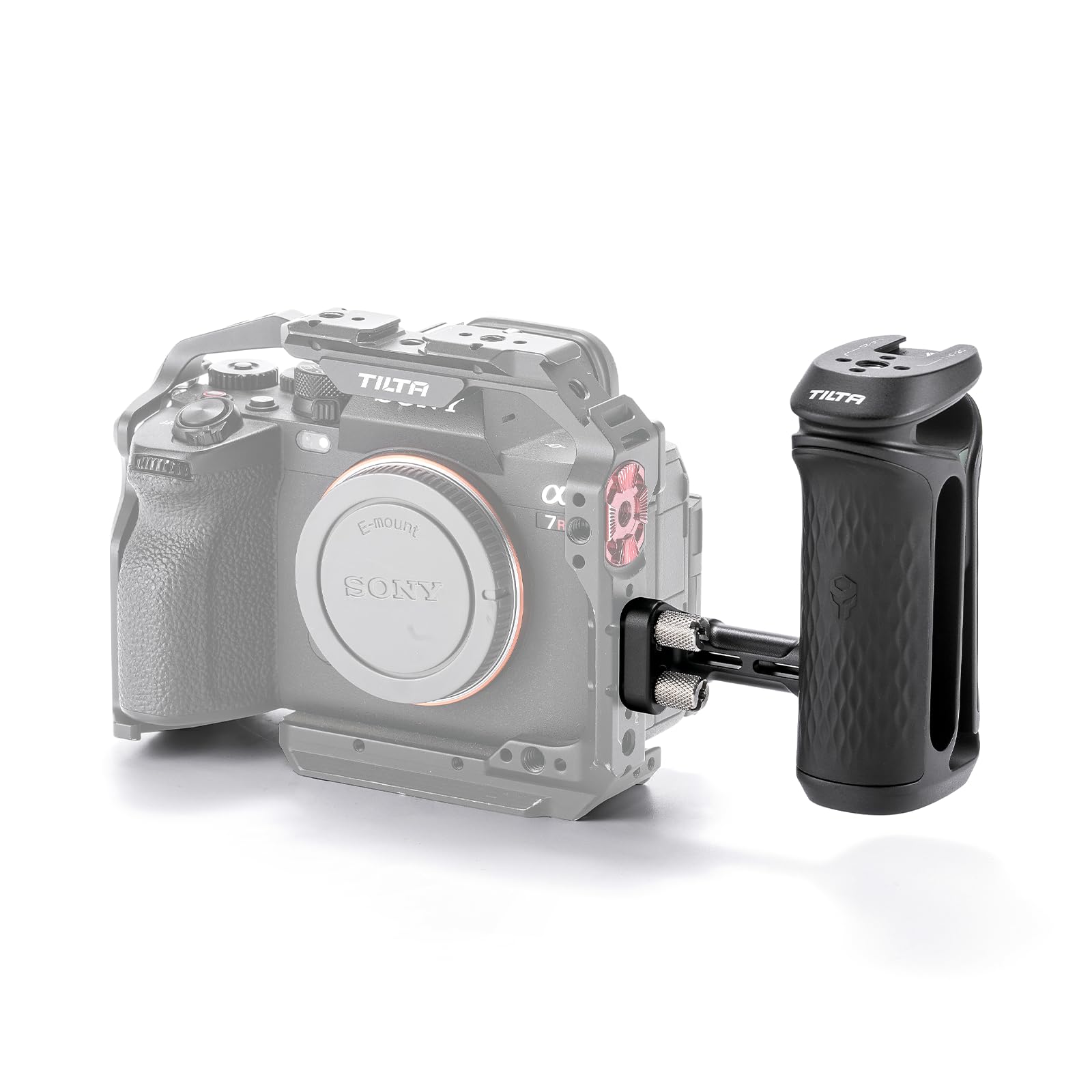 Tilta Xeno TA-XSH4-B - Maniglia laterale con doppie viti da 1/4"-20, impugnatura laterale ergonomica per fotocamere DSLR/Mirorrless e monitor Rigs - Nero