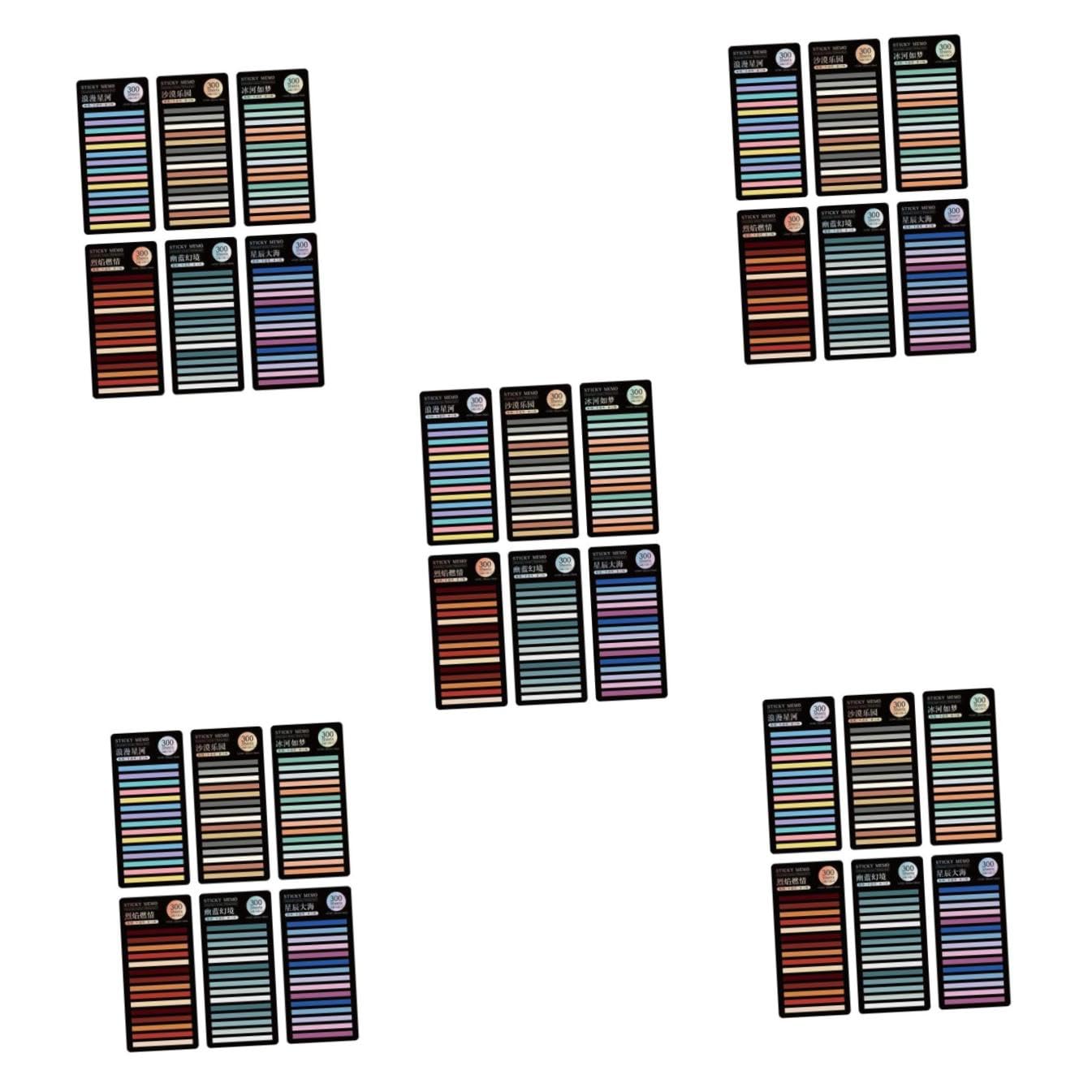 DOITOOL 30 Juegos Marcadores de Página Adhesivos de Notas Adhesivas de Aleatorio para Estudiantes y Etiquetas de Índice Transparentes para Resaltar Información