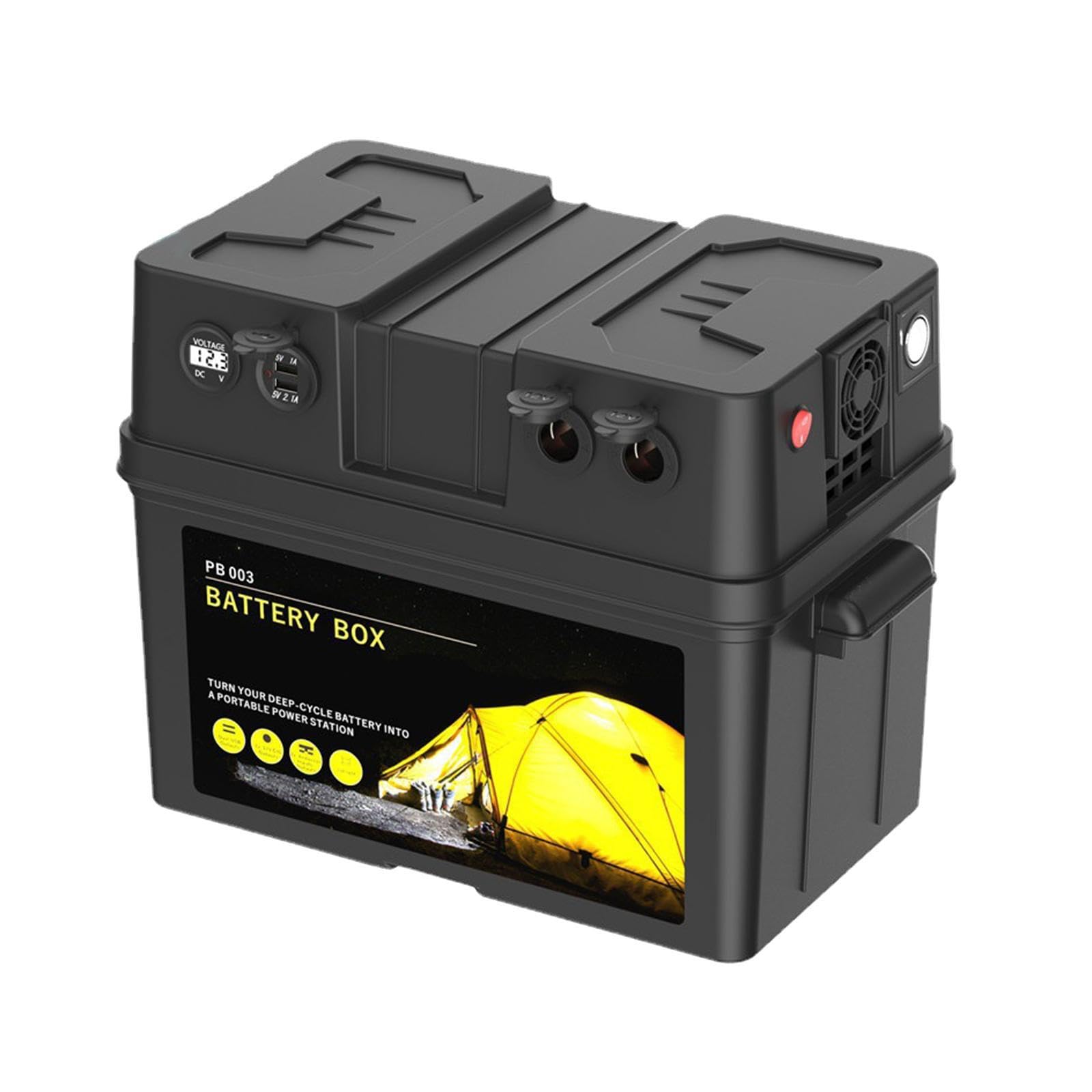 Scatola per batteria portatile durevole, centro di alimentazione | multifunzionale, efficiente Per sistema di accumulo di energia per camper, vassoi per attrezzature da esterno, scatola per