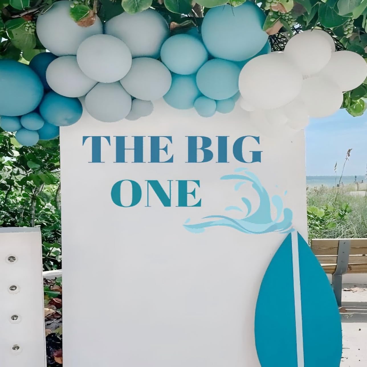 The Big One Sign Decal - Wave Themed 1st/First Birthday Party Decoration,The Big One Deco,Boy One Birthday Party Decorations (The Big One Decal)