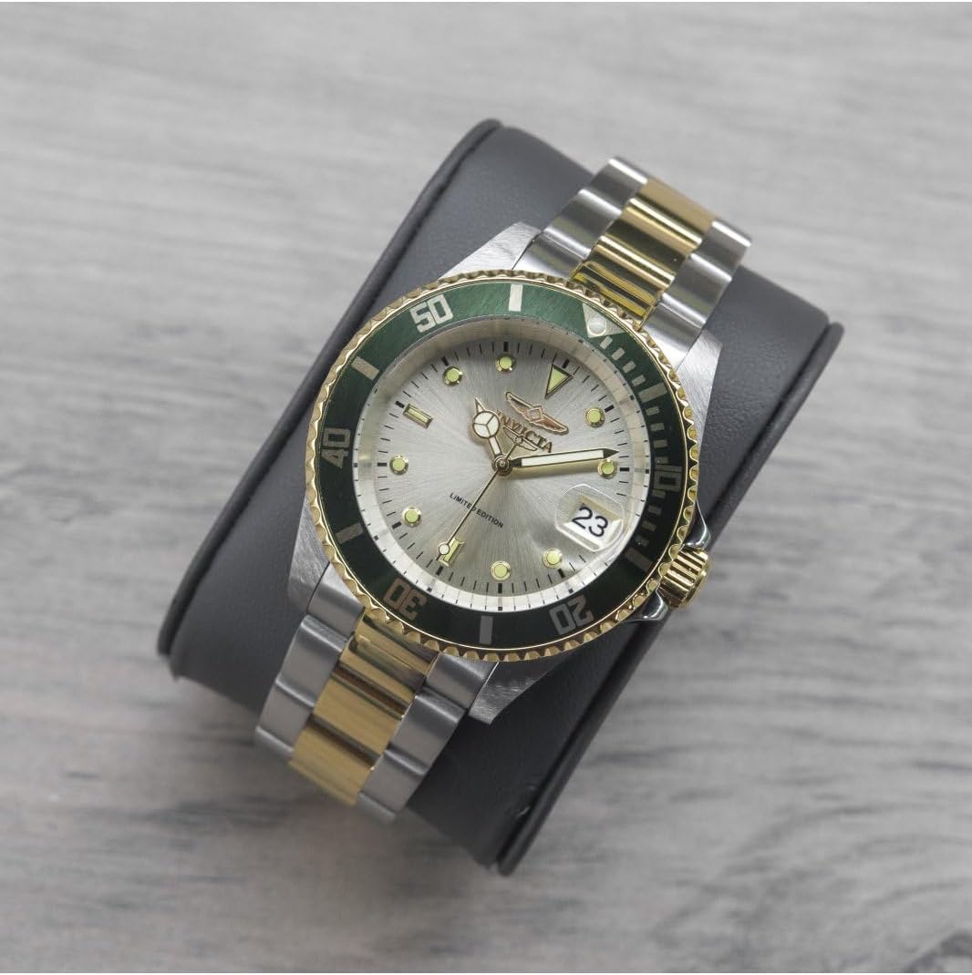 Invicta Pro Diver Men 40mm Stainless Steel Gold + Steel Champagne dial NH35A Automatic