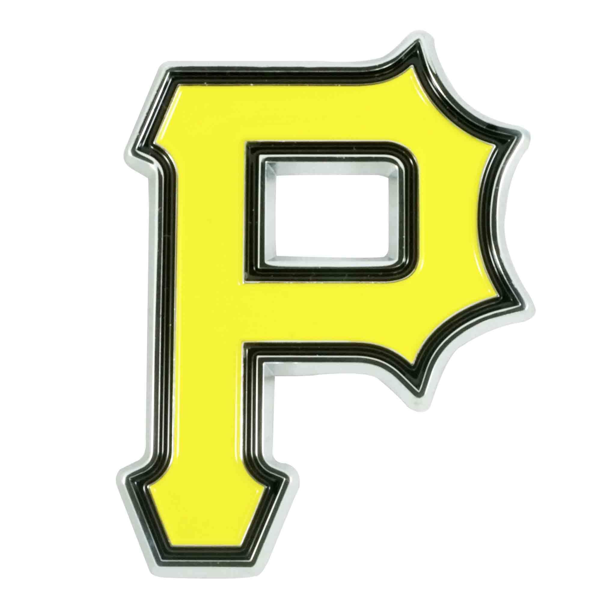 FANMATS26683 Pittsburgh Pirates 3D Color Metal Emblem, Diecut Team Logo Auto Emblem