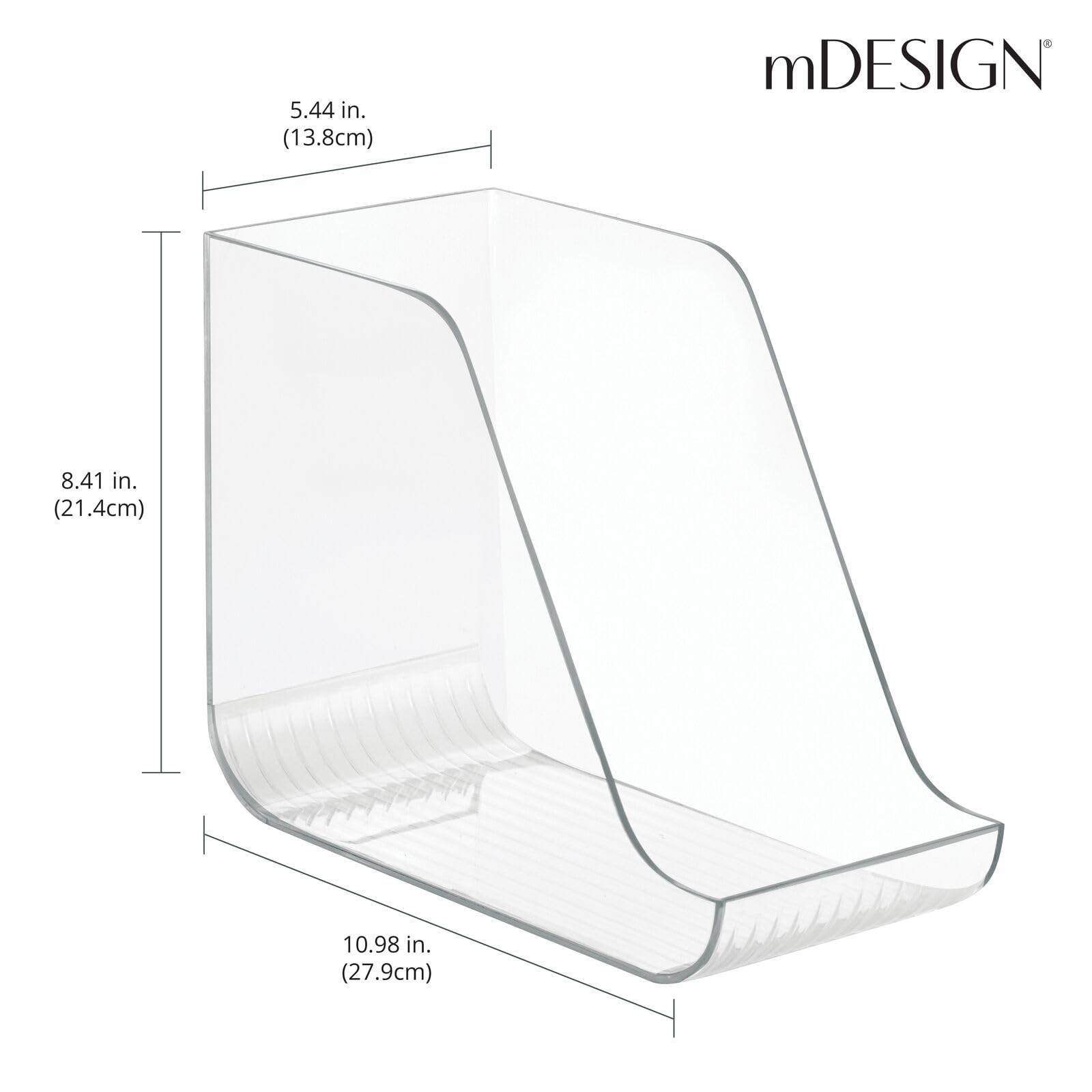 mDesign - Juego de dos organizadores de latas de comida para muebles de cocina, transparente