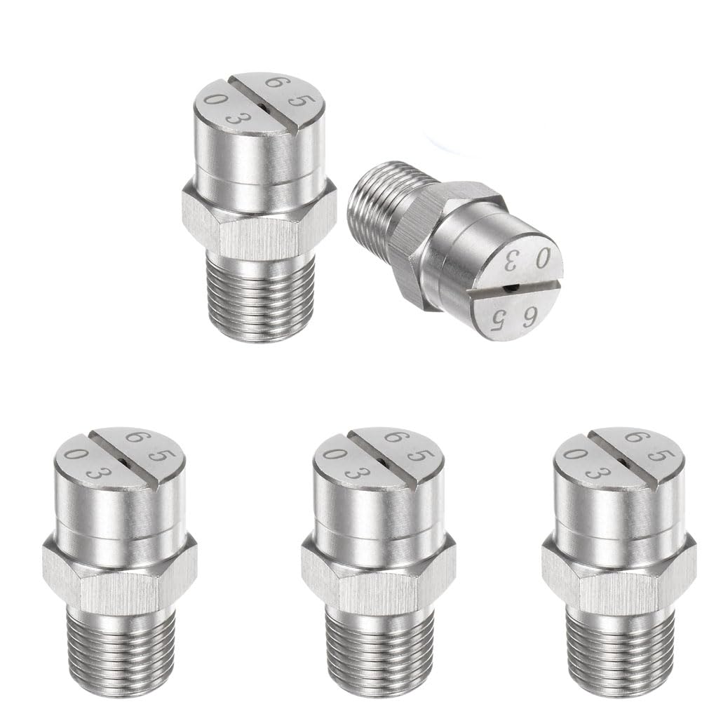 Ugelli per idropulitrici, Nastro di tenuta maschio ricambio in acciaio inossidabile da 65 gradi 1/8, 1/4,3/8,1/2 N. 06: 1/810 pezzi(No.50: 1/2 (4.4 Mm Aperture),10pcs)