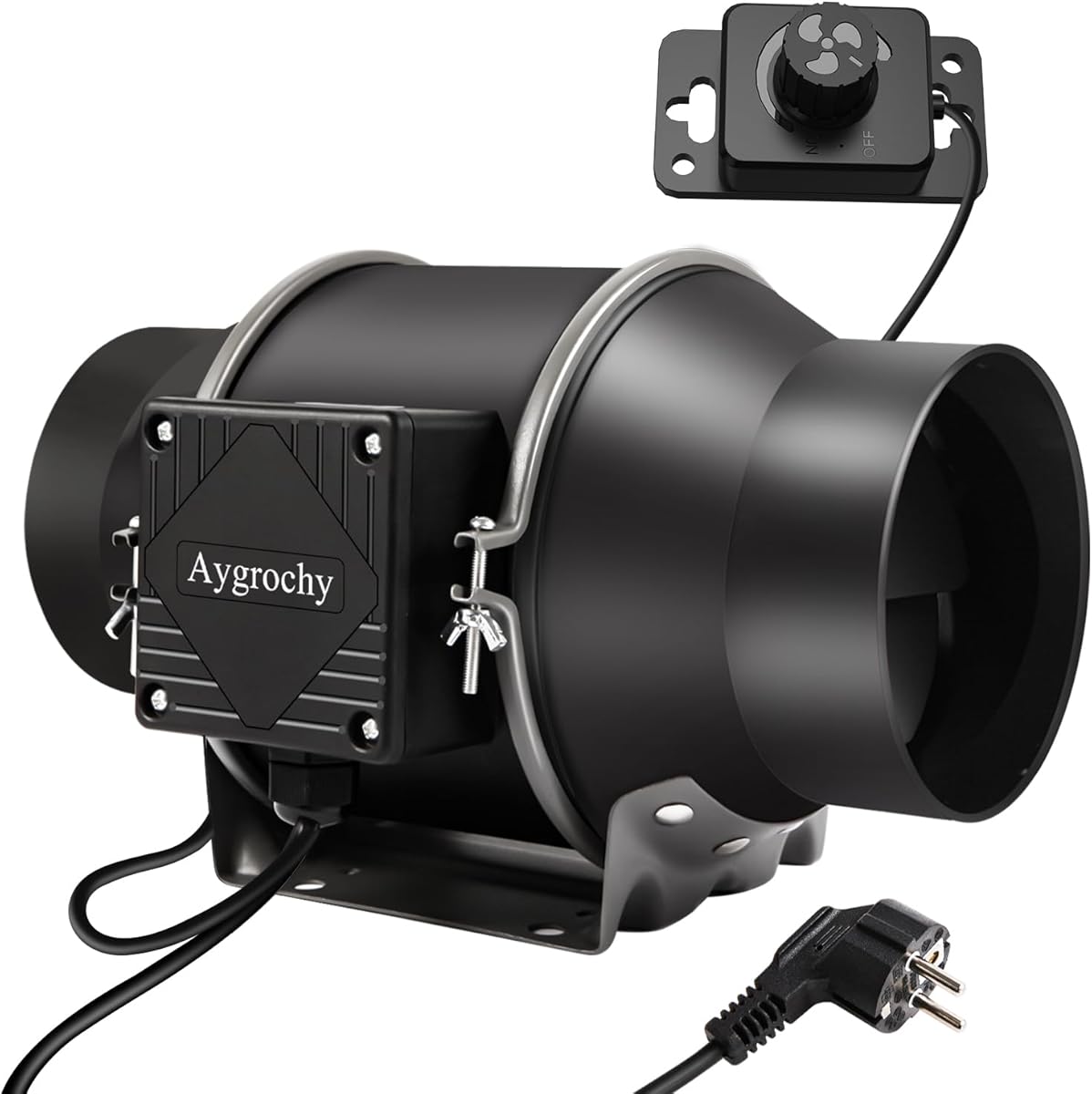 Aygrochy 150 mm rörfläkt kanalfläkt, frånluftsfläkt för uppvärmning, kylning, booster, tillväxttält, hydrokulturer, hemmabruk, ventilation och frånluftsfläkt.