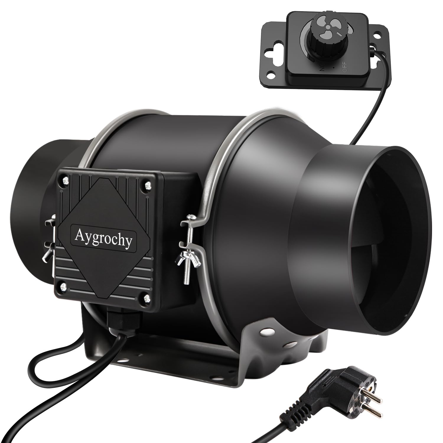 Aygrochy 150mm Ventilador de extracción ajustable 688 m³/h, Ventilador Extractor de Aire con controlador de velocidad variable de Para Baño, Booster, Tienda de cultivo, Garage, Cucina.