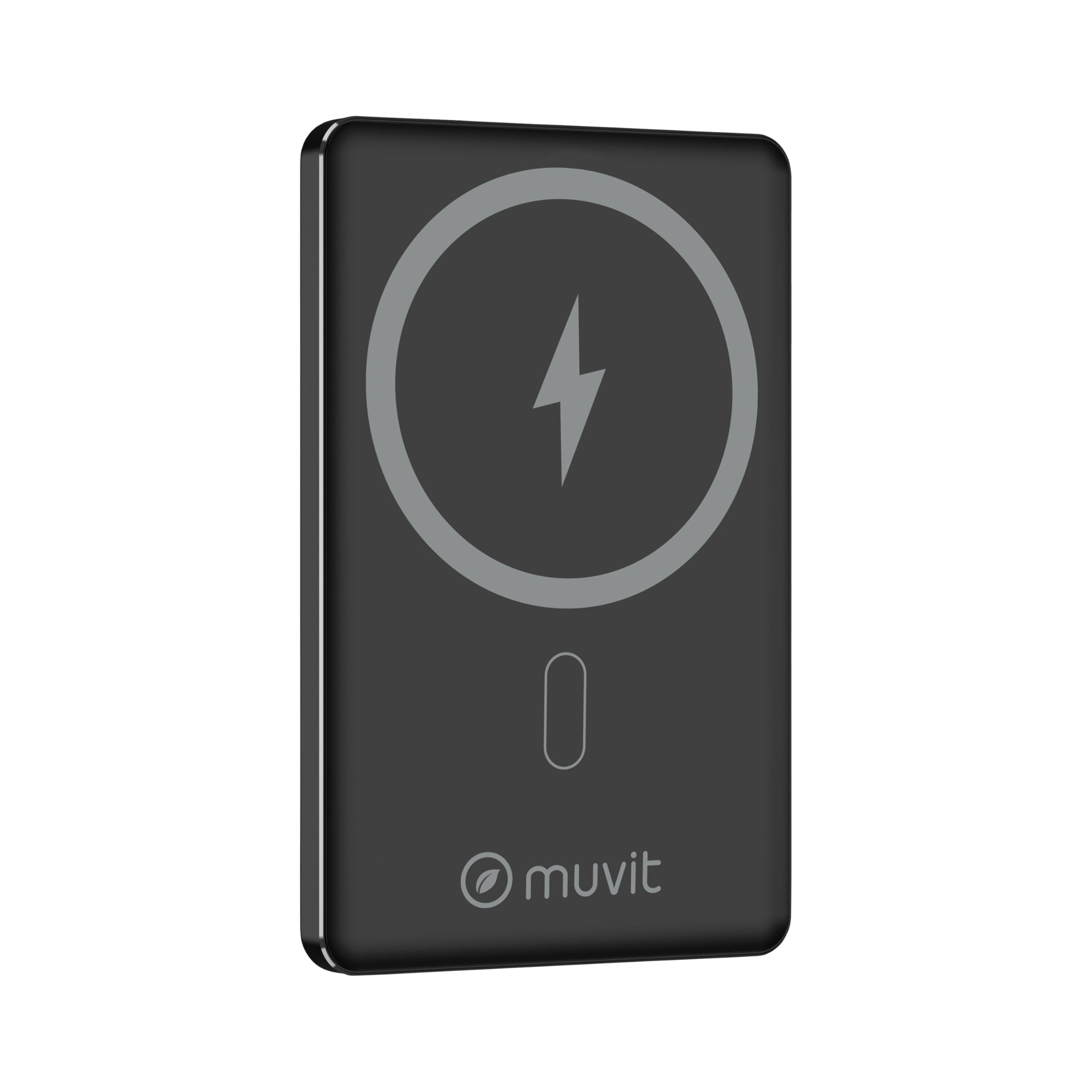 Powerbank 5000mAh Muvit For Change MCCHP0009/ 20W/ Wireless/ Negra/ Incluye Cable USB Tipo-C