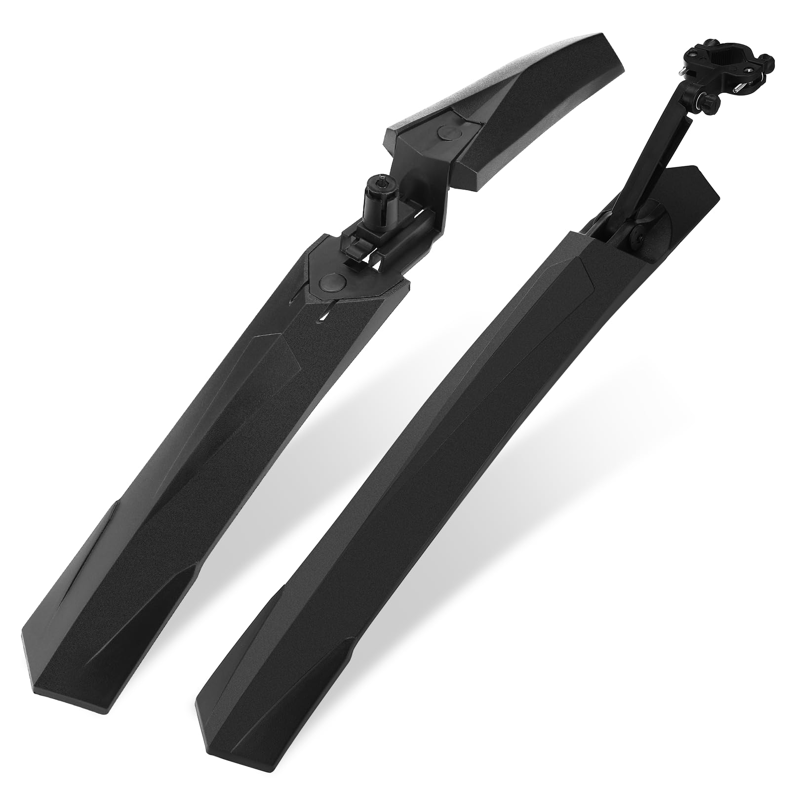 Parafanghi Per MTB Universali - Anteriore E Posteriore, Regolabili Per Ruote 24-29", Nero