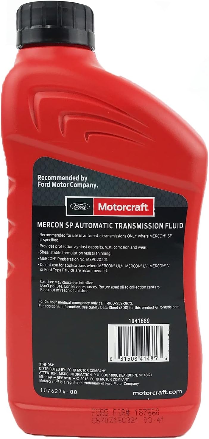 Buy Motorcraft Mercon SP XT6QSP transmission fluid case 12 quarts