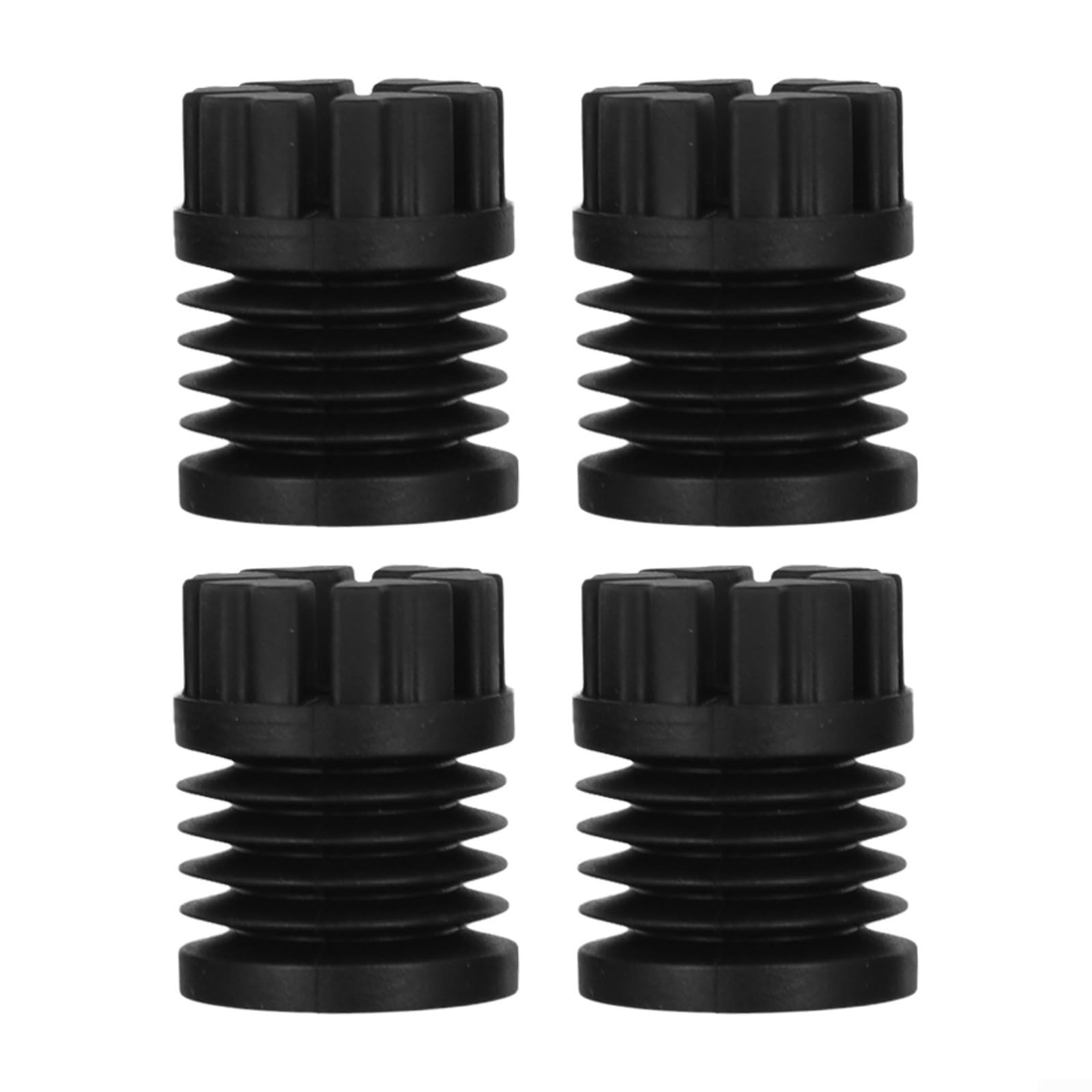 4PCS Silicone Anti Vibration Feet for Bambu Lab P1/ P1P/ P1S/ X1/X1C Series 3D Printers, Black Rubber Shock Absorbing Pads for Stable Printing
