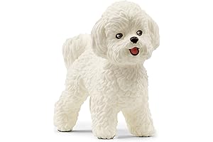 Schleich Farm World New 2023 Bichon Frise Toy Dog Figurine for Kids 3 and Up