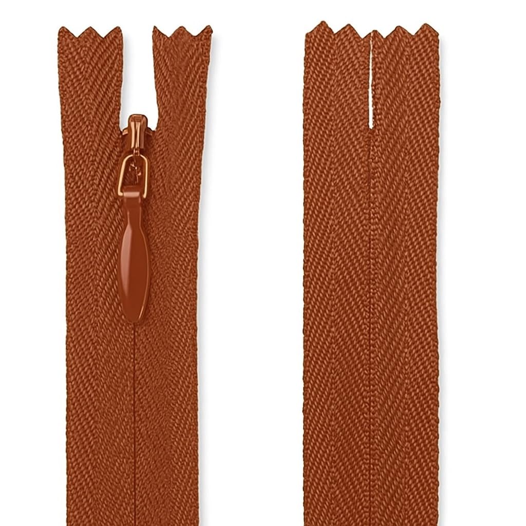 Invisible Zip Tan 16" (41cm) - Concealed Closed-End Nylon Zipper for Sewing & Dressmaking: Dresses, Skirts, Cushions, Bridal Wear & Costumes by Giddy Square — image 1