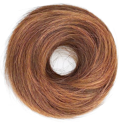 BOBIYA Messy Buns Hair Pieces Hair Scrunchies for Women Synthetic Ponytail Bun Extensions (Dark Golden Blonde)