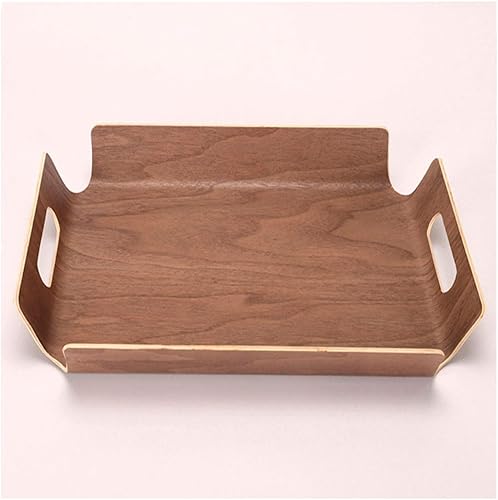 XBLDMJY Bandeja de madera de nogal negro de 15.0 x 11.0in, apta para hogares, panaderías, restaurantes, tiendas, etc.