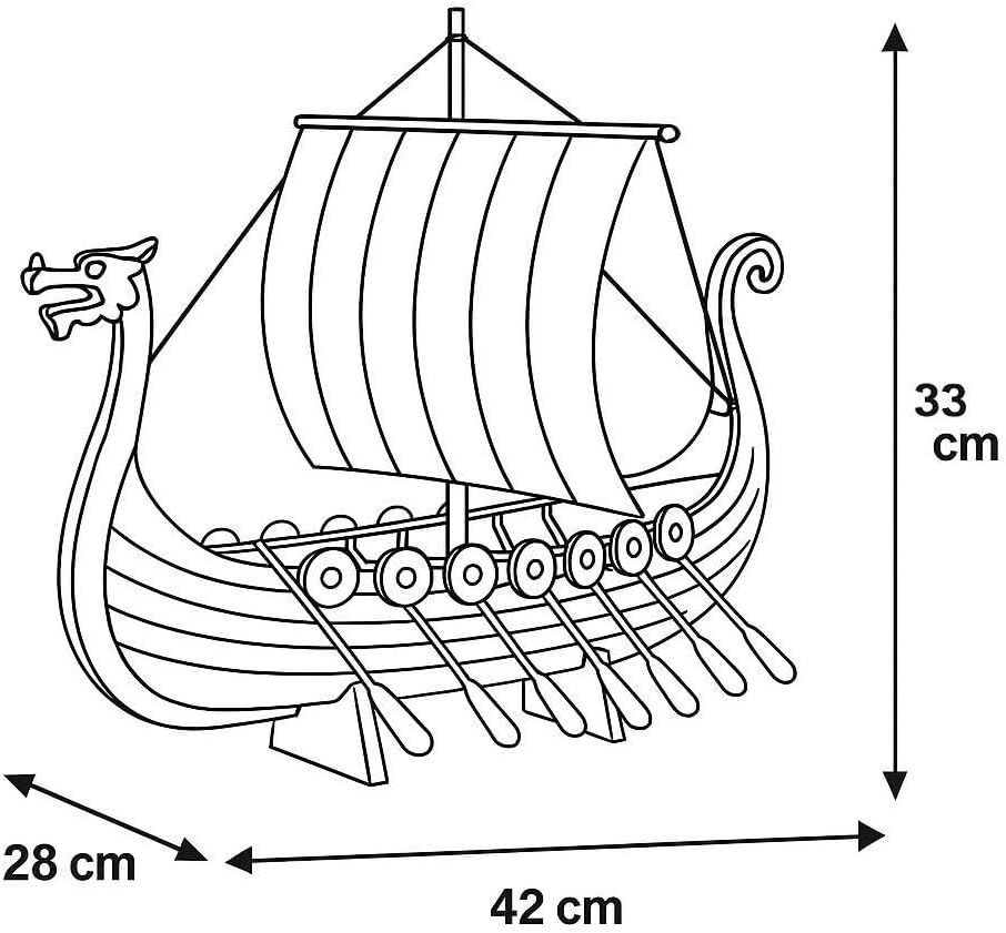 ヴァイキング船 ウッドモデル 男前インテリア 帆船模型 雑貨 223-337