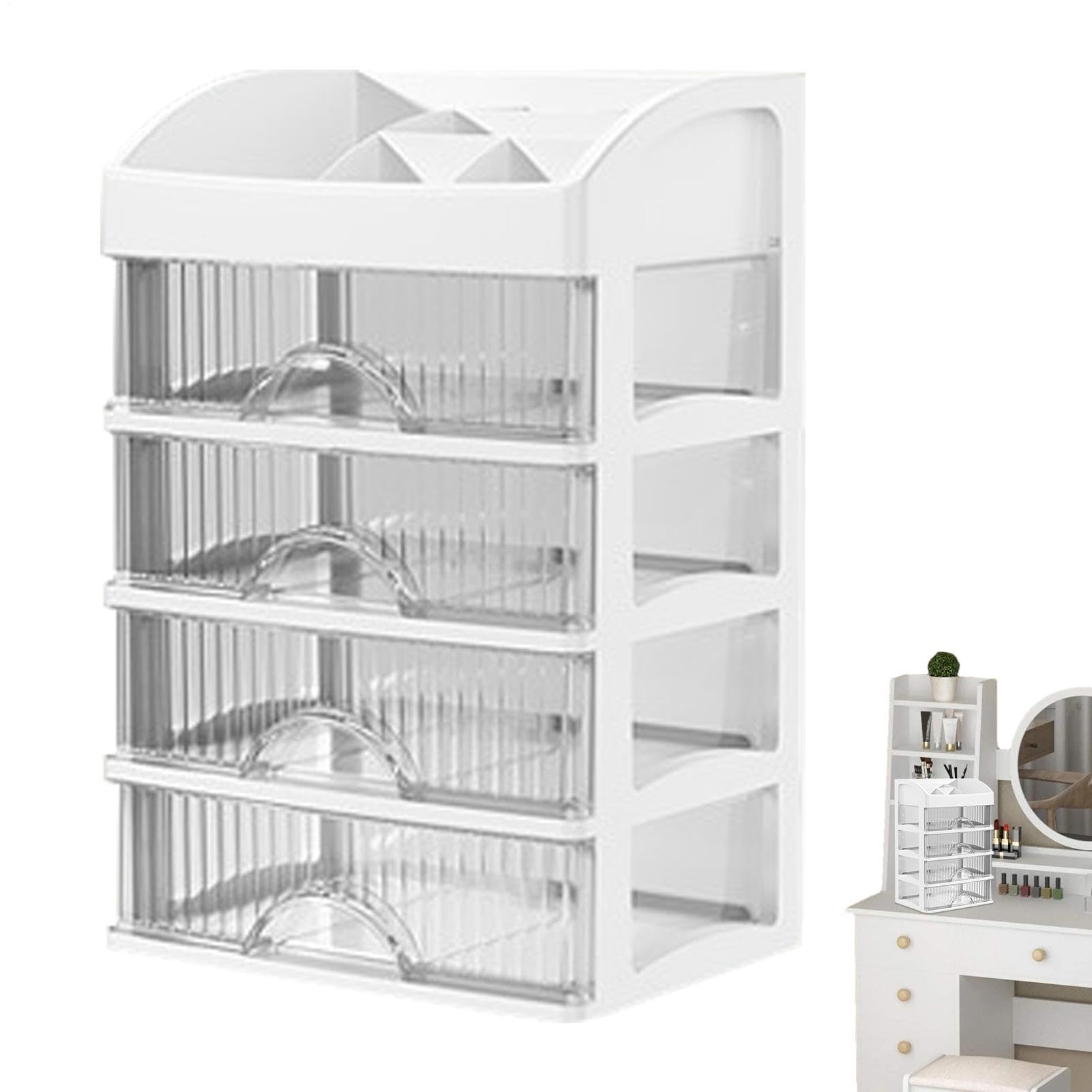 Organiseur de papeterie à 4 tiroirs au design épuré et moderne
