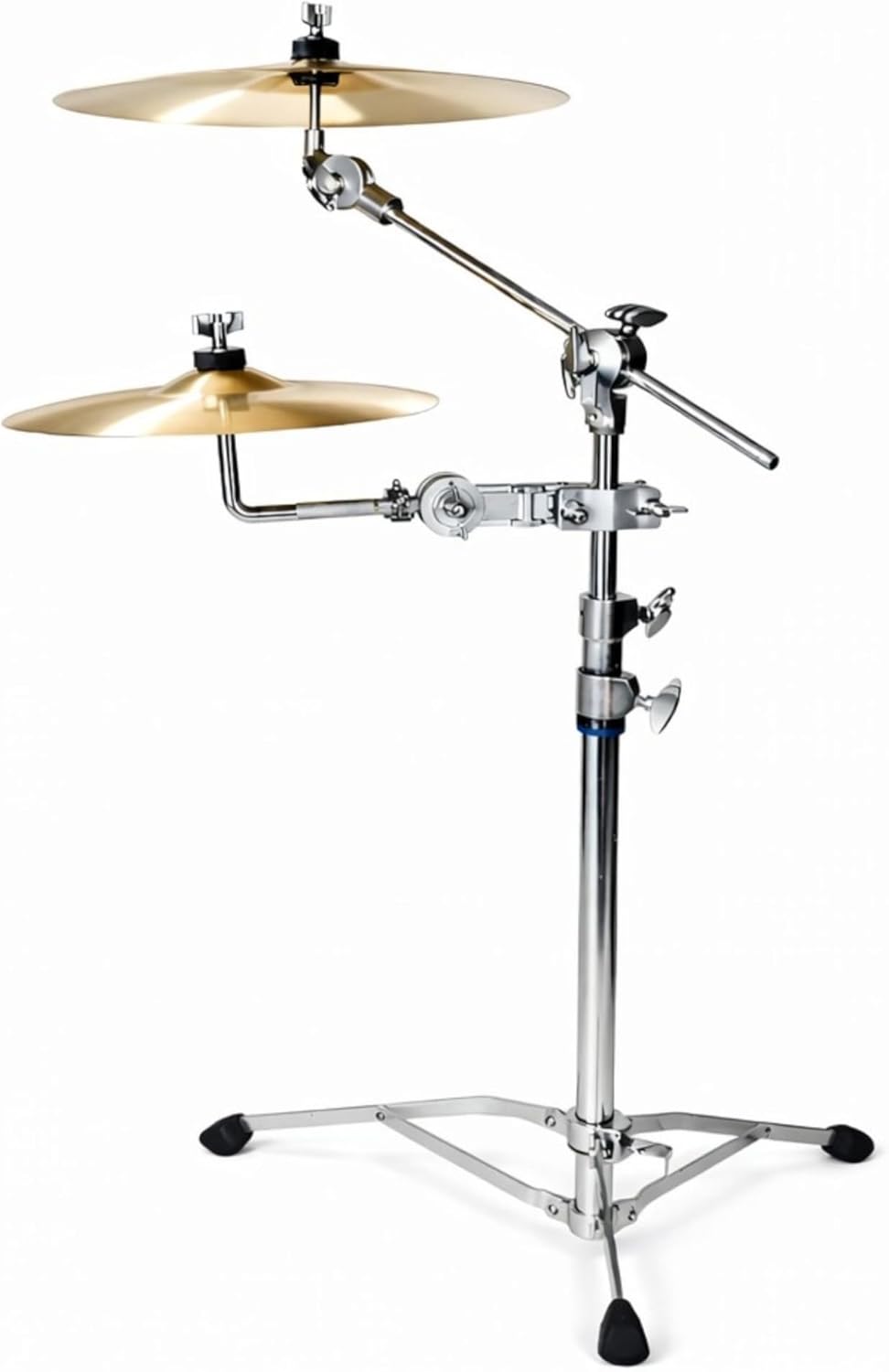 AIAS Splash Cymbal Mount Clamp, Adjustable Rotating Bell Cymbal Holder, Fits 5/8" to 1-1/4" Drum Hardware