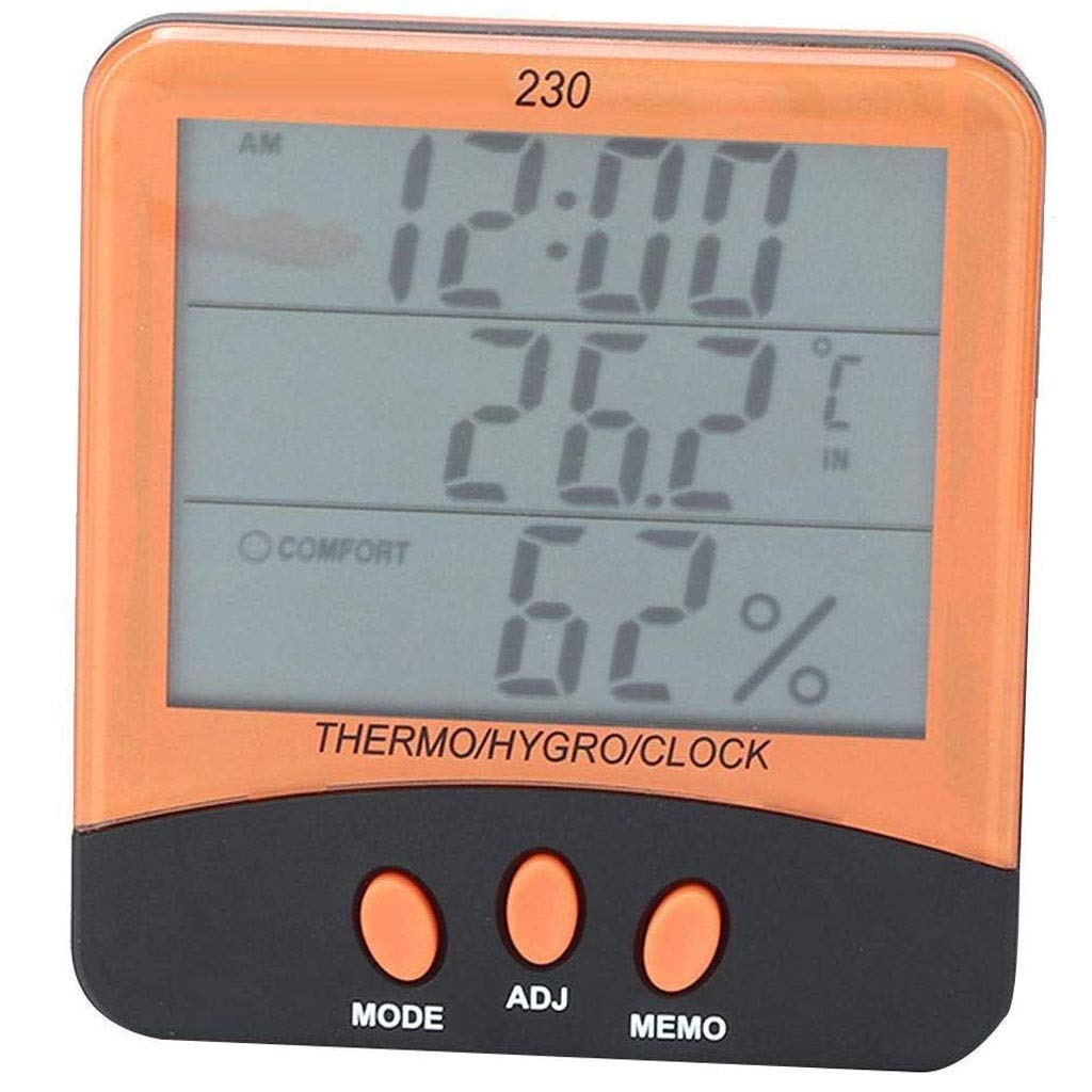 Digital Hygrometer Indoor Outdoor Thermometer Temperature and Humidity Gauge Monitor with Backlight LCD Display Humidity Meter