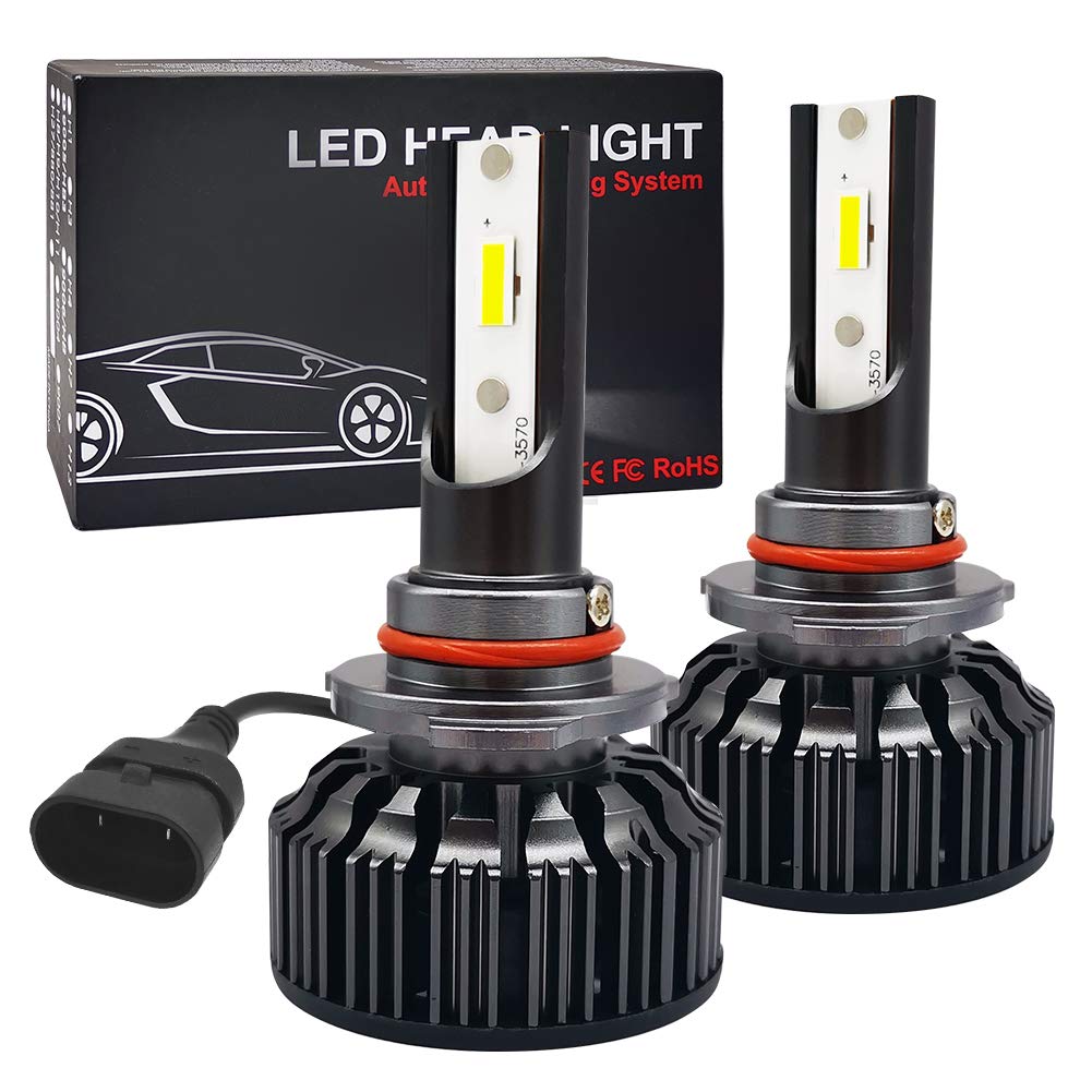 9005/HB3 Led Headlight Bulbs 70W 12000LM 6000K Xenon White Bright IP67 Waterproof Conversion Kit Pack of 2