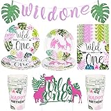 🌴Decoración de Cumpleaños de Animales de la Selva: Suministros para fiestas de cumpleaños Los materiales de papel ecológicos se pueden reutilizar, son rígidos e impermeables y no se doblarán al transportar alimentos para una maravillosa fiesta de cumpleaños, tu fiesta inolvidable.