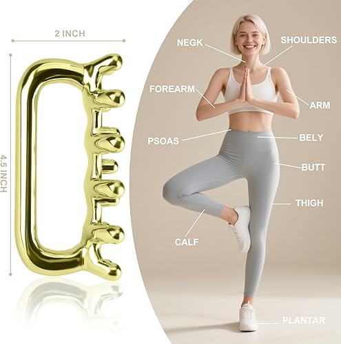 Miniatura 6 de Herramienta de masaje para fascia, terapia de hielo inoxidable, herramientas de punto gatillo para celulitis, herramienta de masaje para hombro,