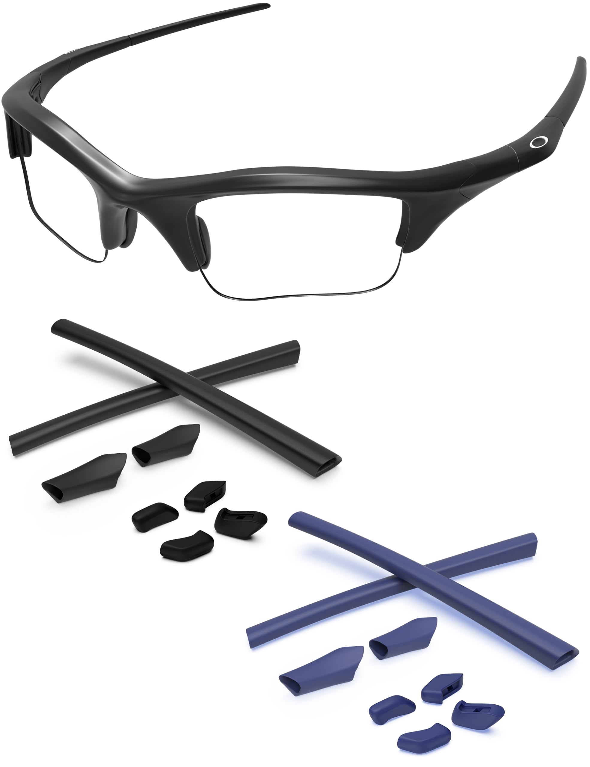 Replacement Nose Pieces &amp; Ear Socks Rubber Kits for Oakley Half Jacket/Half Jacket XLJ