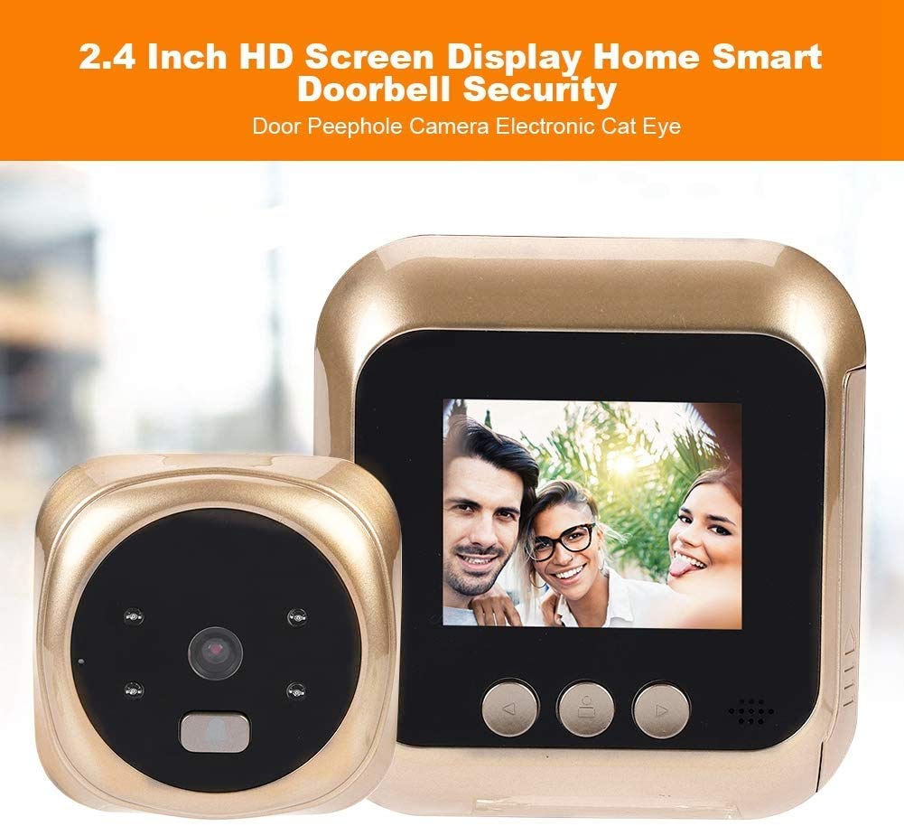 Digitaler Türspion, Video Türsprechanlage, 2,4-Zoll-HD-LED-Bildschirm, 135 Grad Weitwinkel, Nachtsicht, Fotoshooting, für Haus/Büro/Wohnung/Hotel
