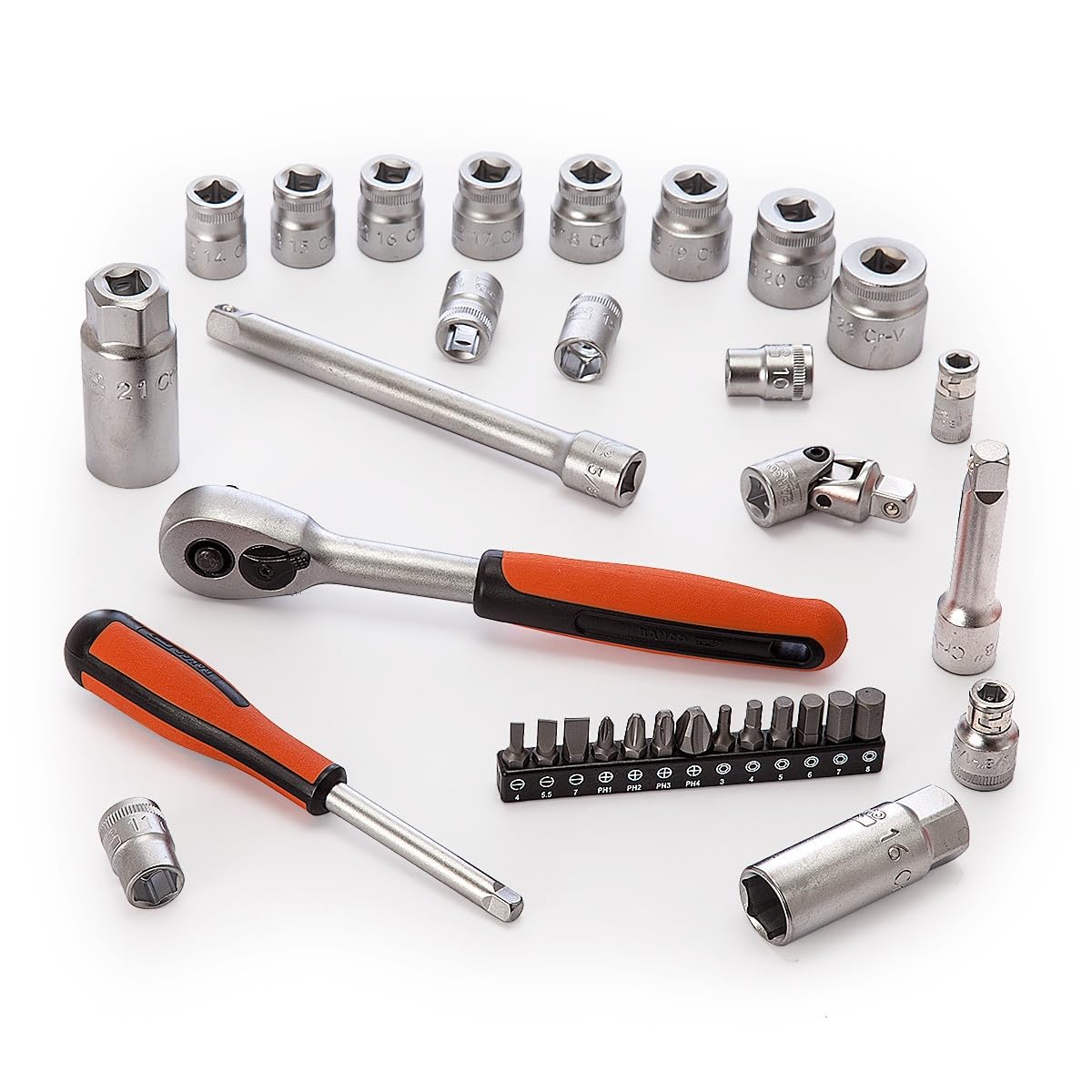 BAHCO BELZER GMBH S330 Set chiavi a tubo, 0,6 cm (0,25") + 3/8", 34 pezzi