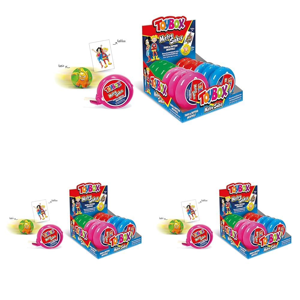 Toybox Metre Tarzı Sakız Ruloları 12 x 35 g (3 paketi)