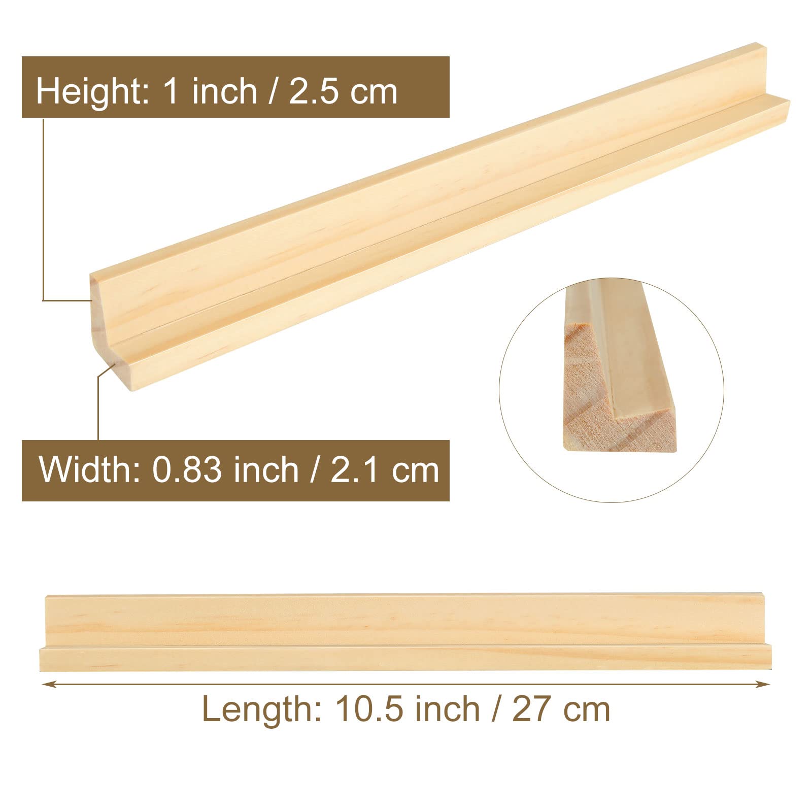 JMIATRY Lot De 10 Supports En Bois Pour Scrabble – 26,7 X 2,5 X 2,5 Cm – Rangement Et Exposition De Lettres Pour Jeux De Société Et Loisirs Créatifs