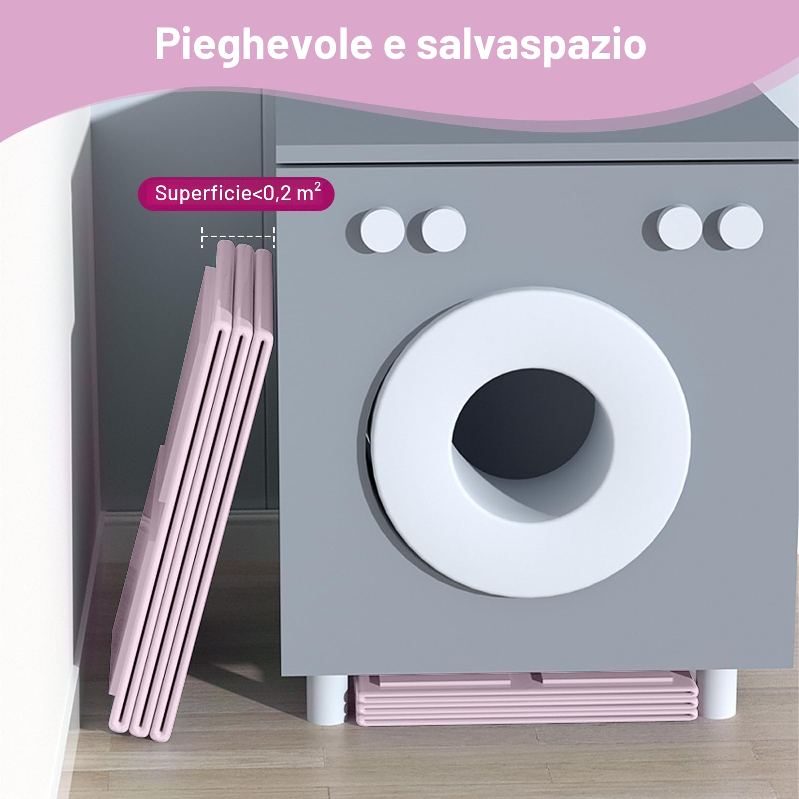 Vasca da bagno pieghevole portatile per bambini, 75 x 45 x 25 cm, adatta per 0-6 anni, rosa/verde menta (rosa)