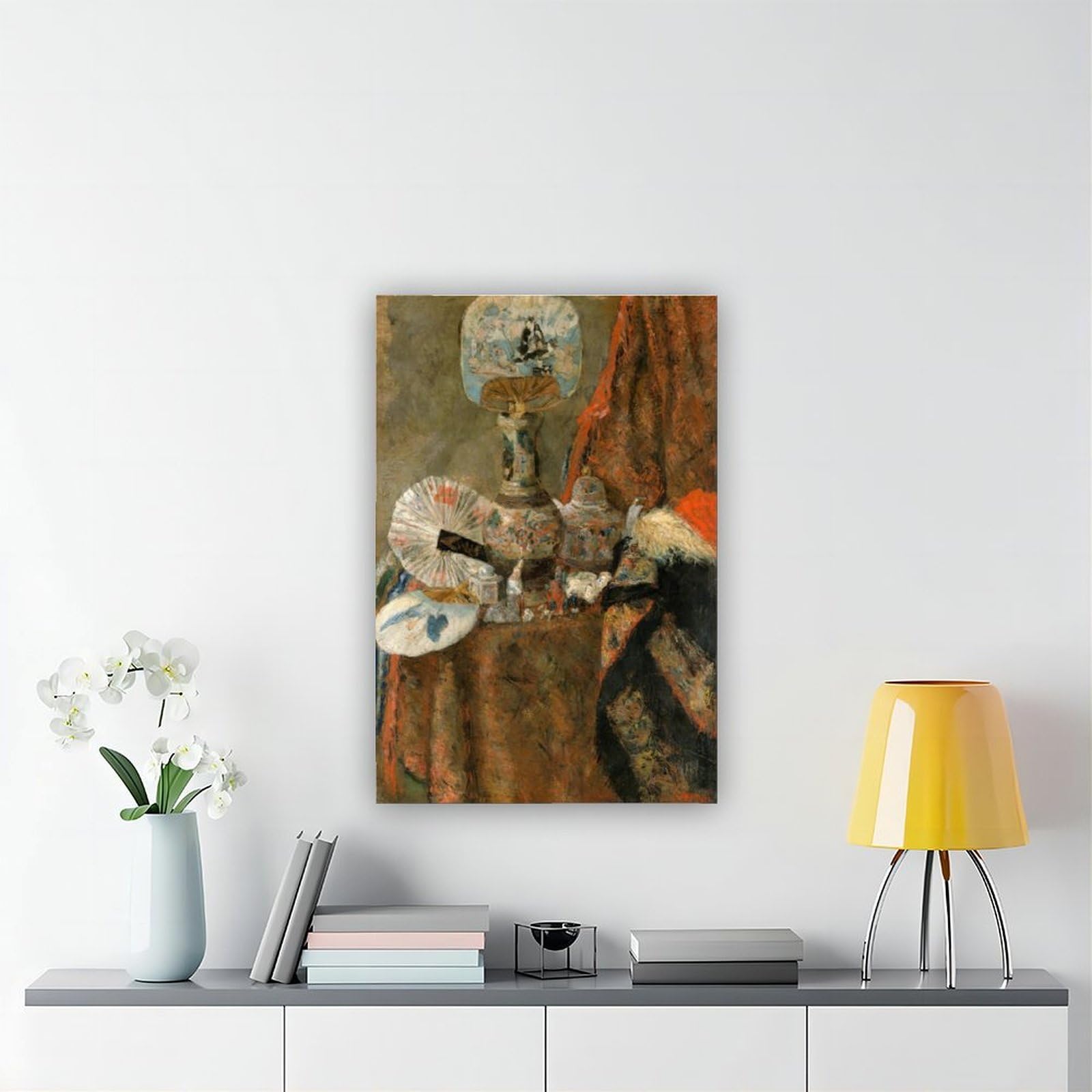ANFOTCM James Ensor, martwa natura z chińską serią, plakat na płótnie, sztuka ścienna, sypialnia, biuro, pokój, kuchnia, dekoracja, prezent, 50 x 75 cm