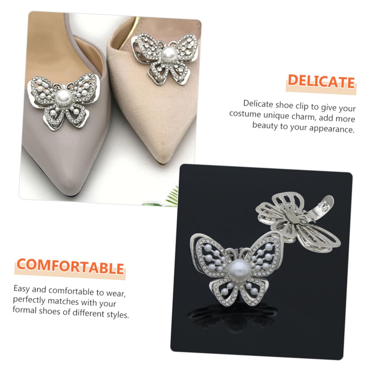 FRCOLOR Clip per Scarpe per Cerimonia Decorazione e Rimovibile per Scarpe Sposa