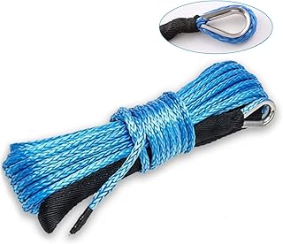 Synthetic Winch Rope 5/16" 50ft 8300LBs Synthetic Winch String Line Cable ATV UTV SUV Truck Boat Towing Synthetic Winch Recovery Rope