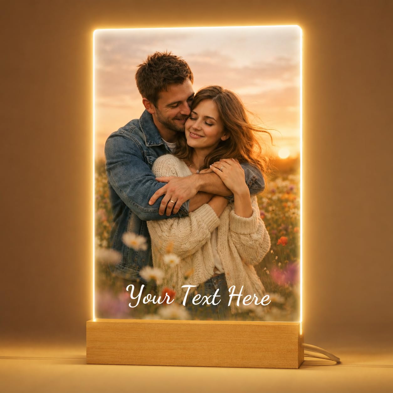 witfox Personalised Photo Frame - Custom Photo Gift for Boyfriend Girlfriend, Personalised Picture Frame for Birthday Mothers Day Christmas Valentines Gifts