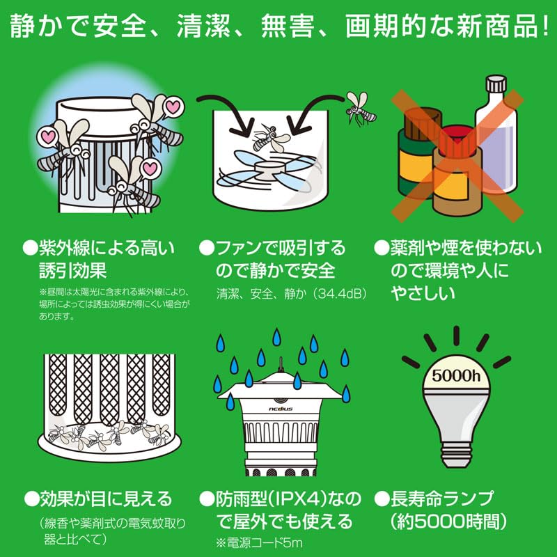 スイデン 吸引式捕虫器 NMT-15B1LG（吊下げ型） スイデン 吸引式捕虫器 NMT-15B1LG（吊下げ型） Amazon.co.jp