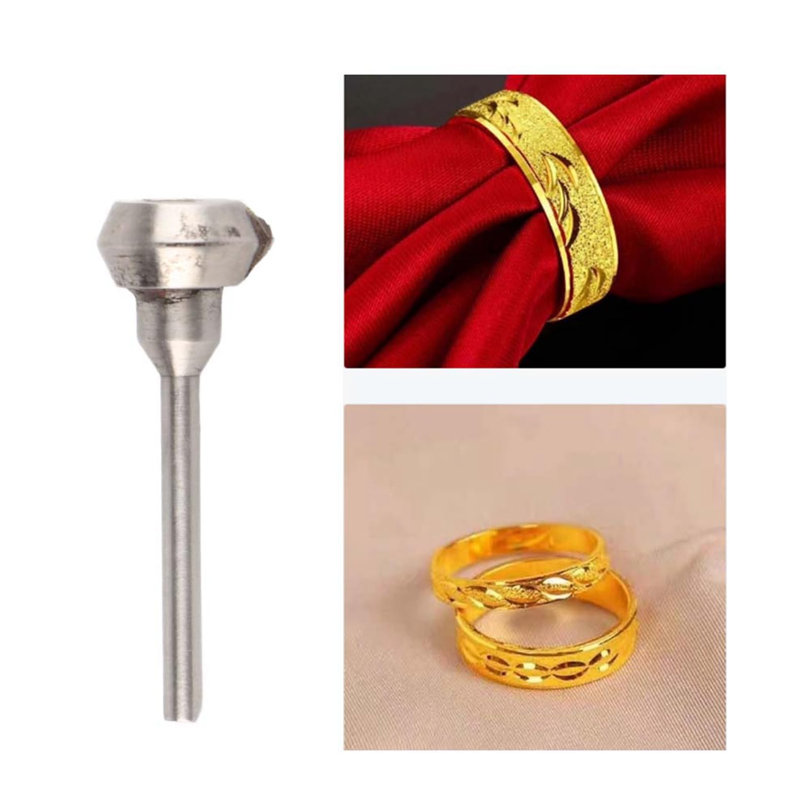 Glomora Schmuckschliff Schwungrad Schaft Schnitzwerkzeuge,Diamant Schneidwerkzeug robustes Diamant Schneid Schwungrad Schaft Schmuck Gravur Herstellung Werkzeuge Zubehö (130 degrees)
