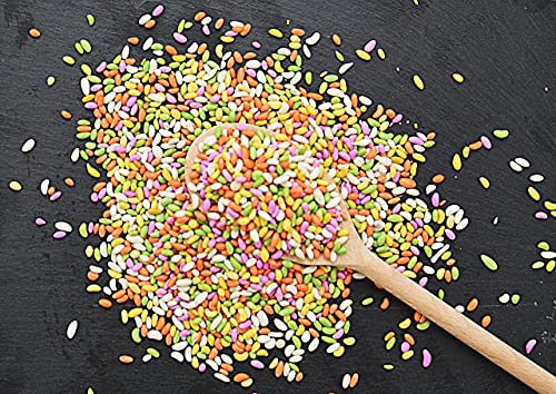 Image of FreshoCartz Sugar Coated Colourful Saunf | Sweet Colour Fennel Seeds For Cake Decoration | Mouthfreshner Fennel Saunf | Multicolour Saunf - Jar Pack (Sweet Fennel, 400g (Pack of 4))
