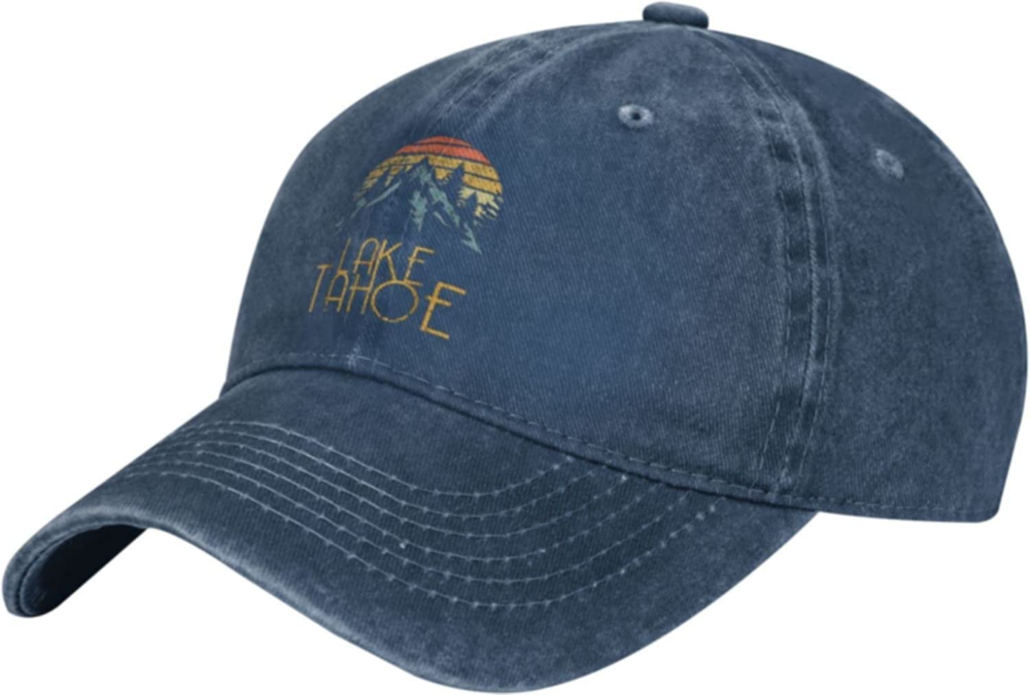 Fifbird Unisex Navy Cowboy Baseball Cap Lake Tahoe Adjustable Trucker Cap Baseball Cap