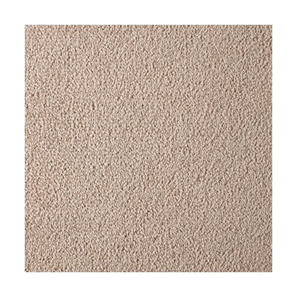 Velours Teppich Fliesen | Crème Beige Teppichfliesen selbstliegend ideal für Schlafzimmer und Wohnzimmer | Teppichboden…