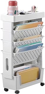 5 Tier Book Rack Storage Bookshelf, Removable Movable Unique Bookcase, Utility Organizer White Bookshelves for Kids Children Students Study in Bedroom Living Room Home School
