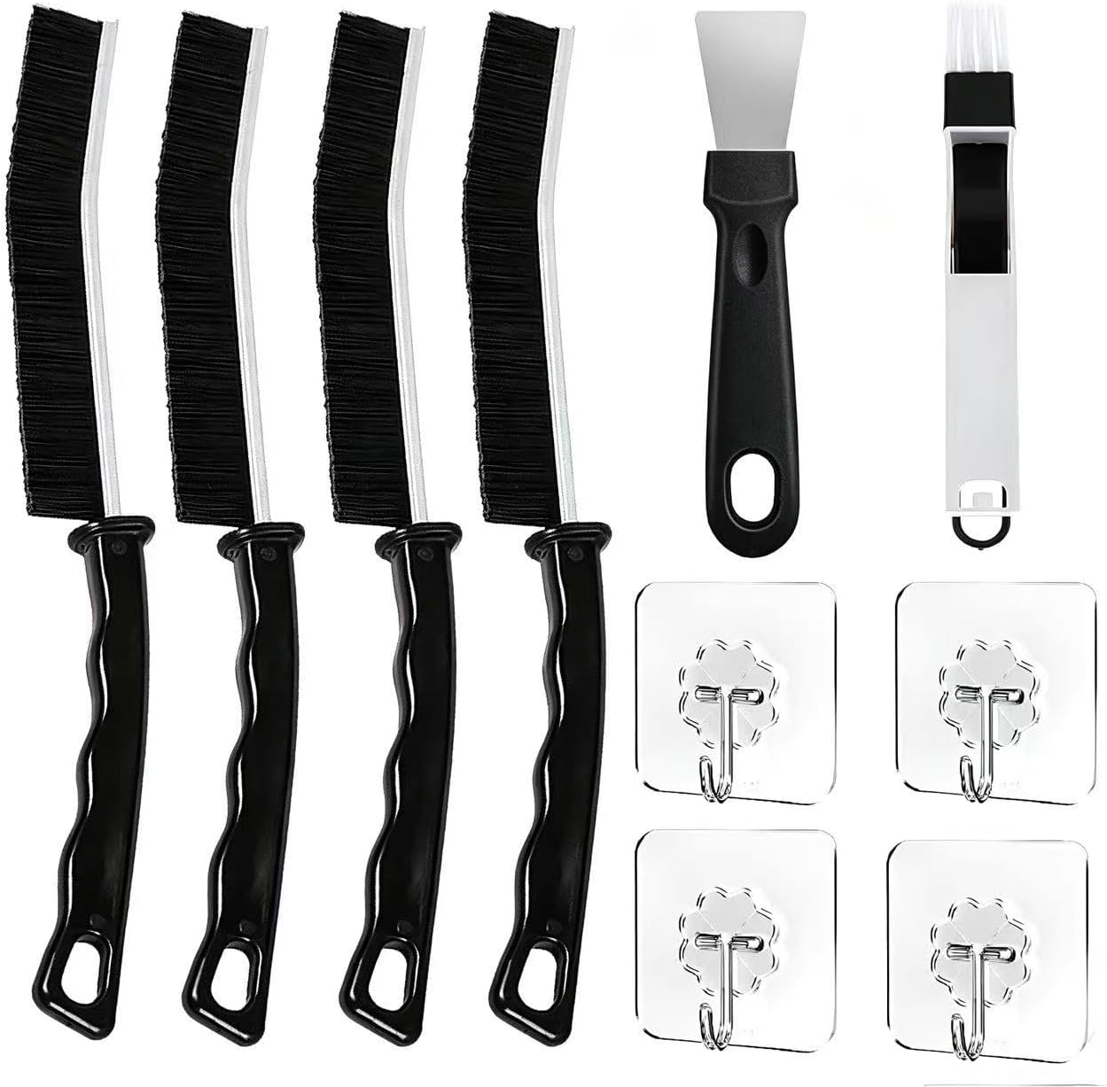 4PCS Szczotka do czyszczenia szczeli 10pcs zestaw narzędzi do czyszczenia magiczna szczotka do czyszczenia rowków w łazience do kuchni prysznica płytek zlewu środków do czyszczenia okien