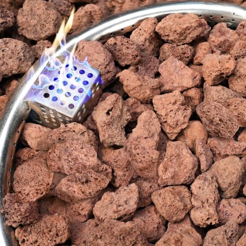 NUPICK 10lb Red Lava Rocks for Fire...