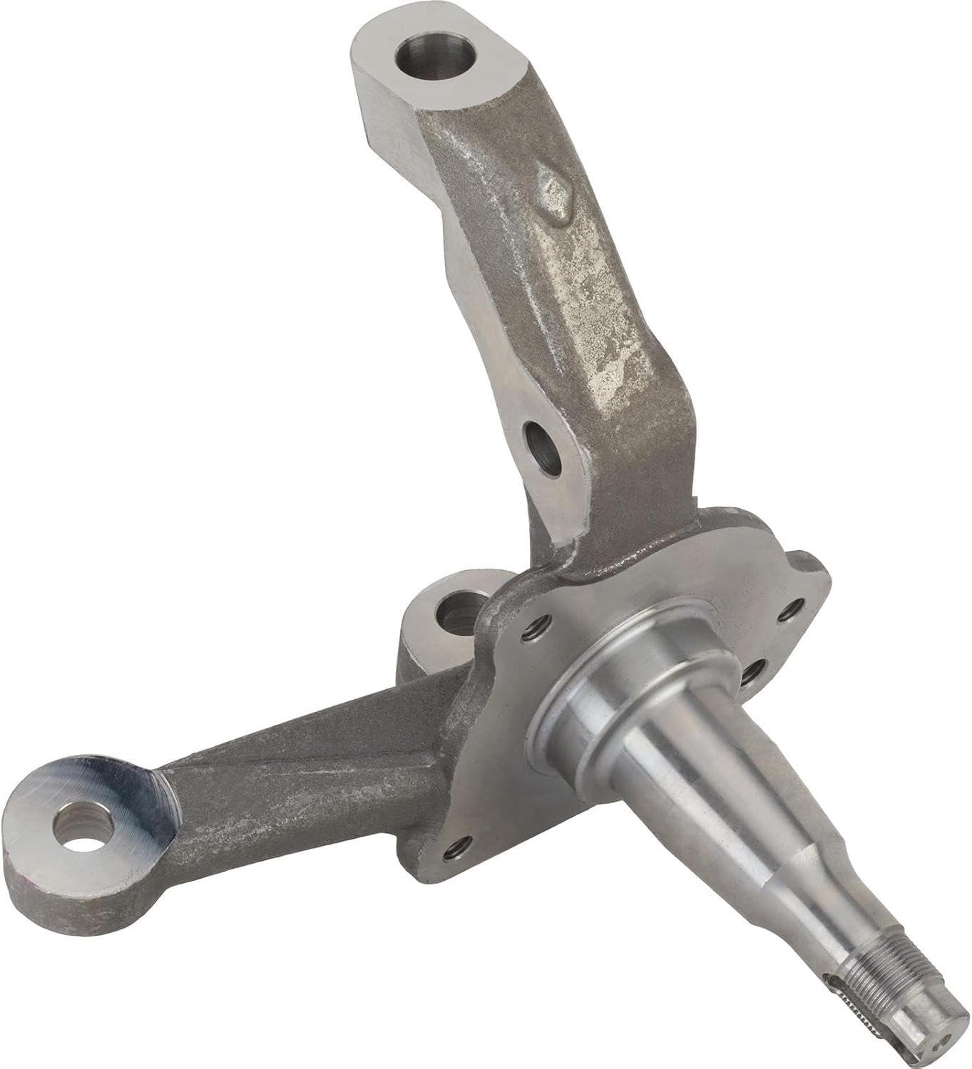 1974-78/80 Pinto/Mustang II Right Side Spindle, 7-5/8" Stock Height, Heat-Treated Forged Steel, Fits Granada/Hybrid Rotors, Reamed for K772/K6024 Ball Joints, 10-Degree OEM Geometry, IMCA Approved