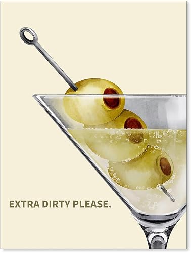 Heltrappe Pósteres de cóctel vintage de los años 70, arte de pared estético de Martini alcohol, impresiones en lienzo para bar, comedor, cocina,