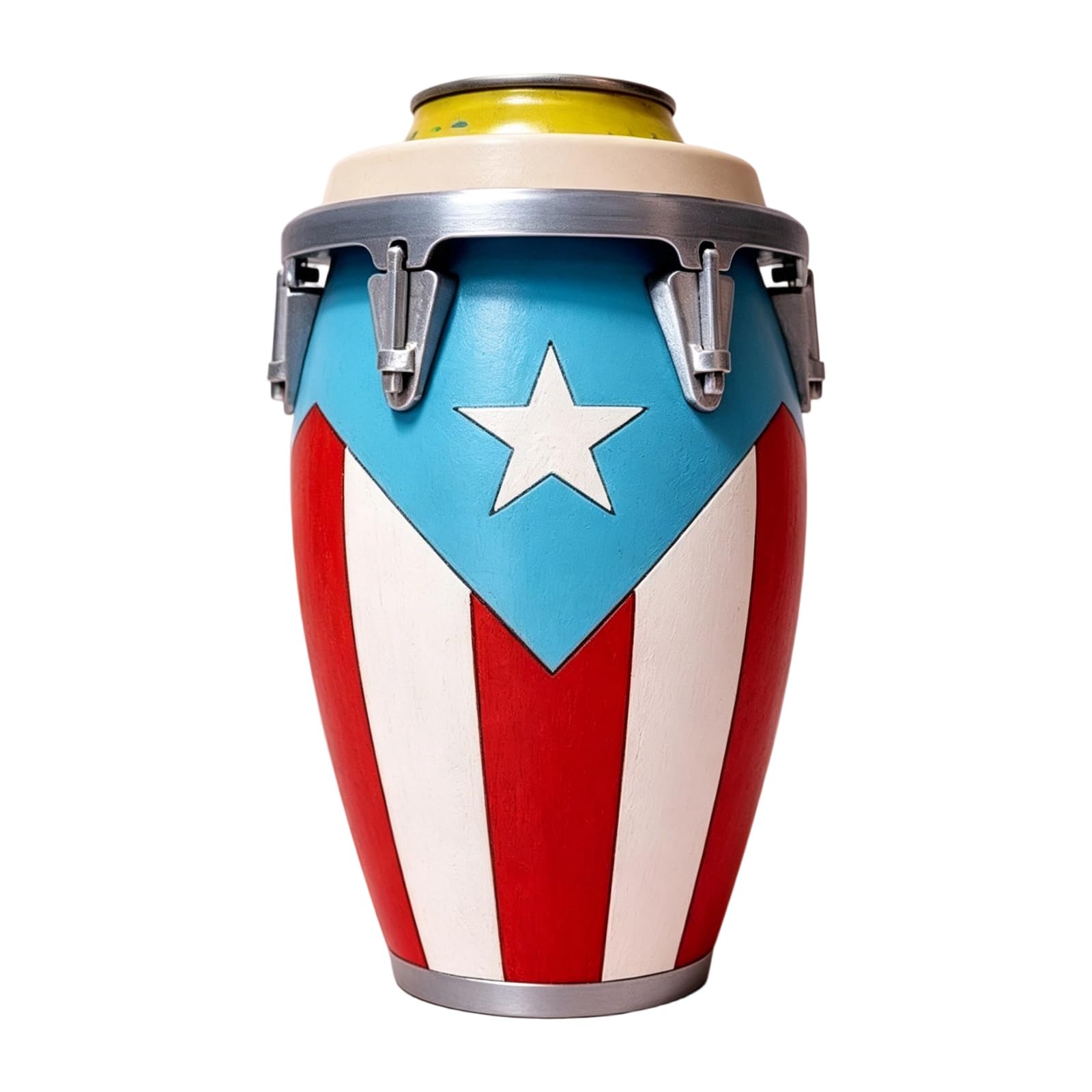 Limtula Practical Can Wrap Holder 12Oz Can Sleeve with Artistic Conga Drum Appearance and Textured Accent Drum Molded Beverage Cover