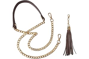 BEAULEGAN Purse Chain Strap, Dark Brown/Gold - The Perfect Replacement Strap for...