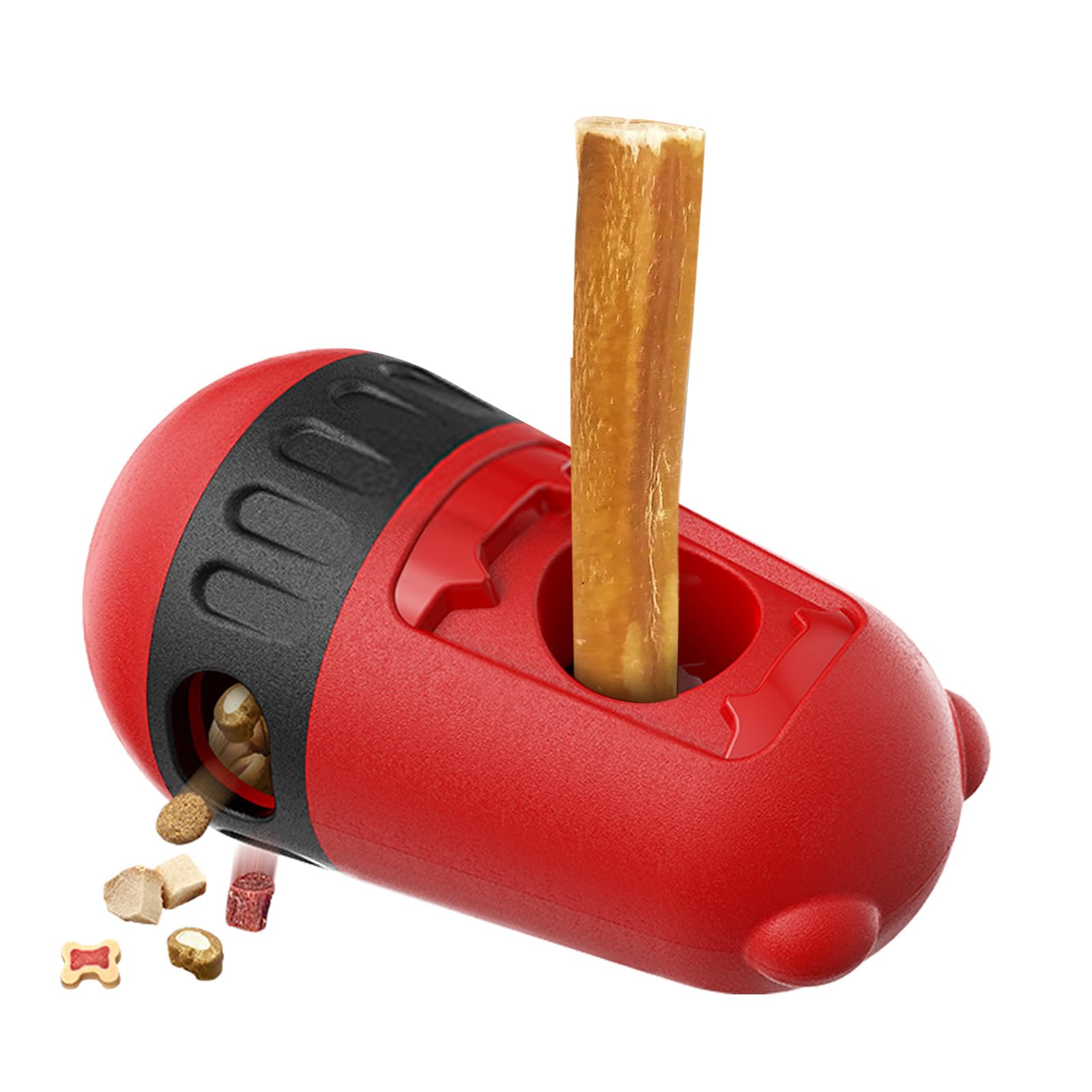 LIFLIX Bully Stick Holder, 2 in 1 Dog Treat Dispensing Toys, Adjustable Dog Treat Holder for Medium & Large Dogs