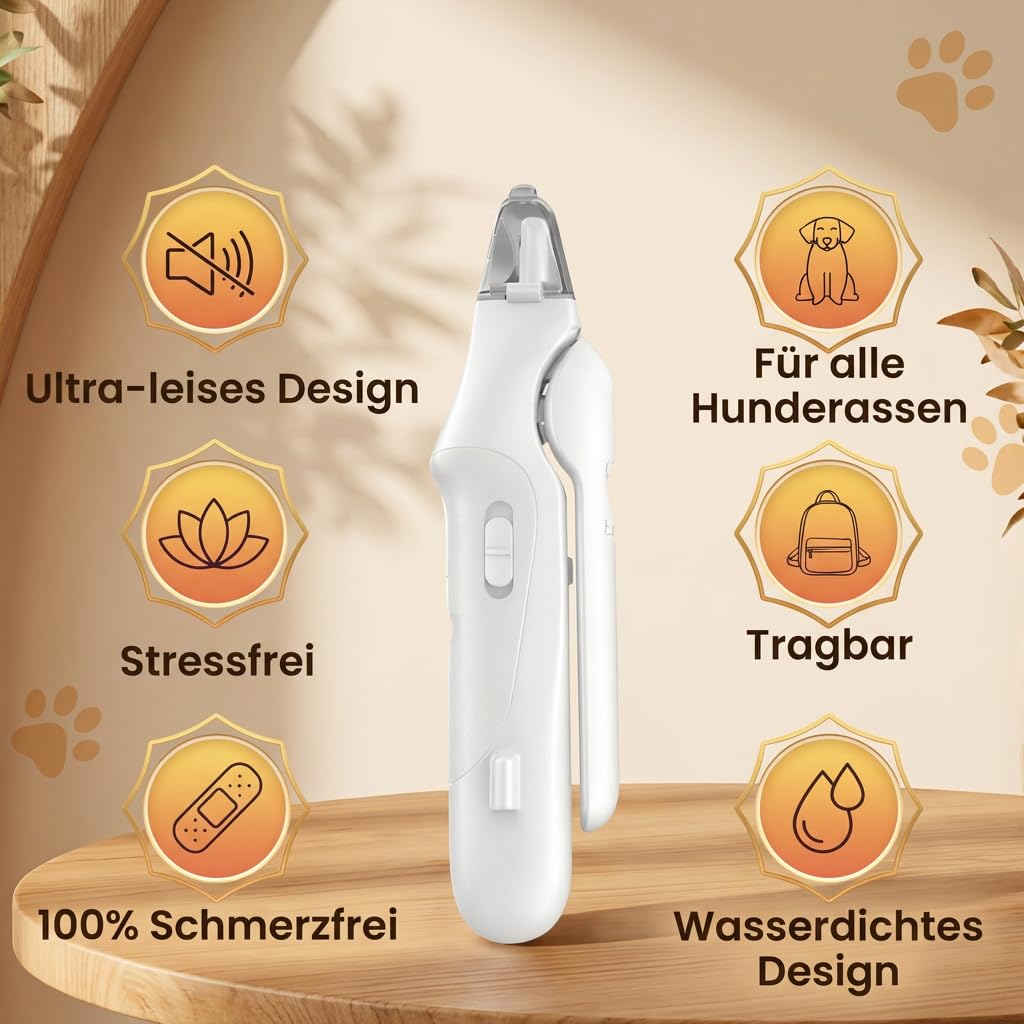 Dr.Pfoten LichtSchere Pro——Hunde Krallenpflege Werkzeug Mit LED Beleuchtung Fuer Komfortable Anwendung Im Alltag (Weiß) - 4